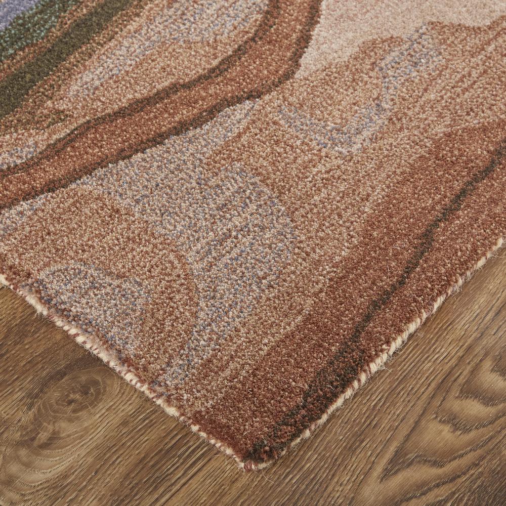 Amira Modern Watercolor Rug, Copper/Dusty Pink/Turquoise, 8ft x 10ft Area Rug, AMI8634FMLT000F00