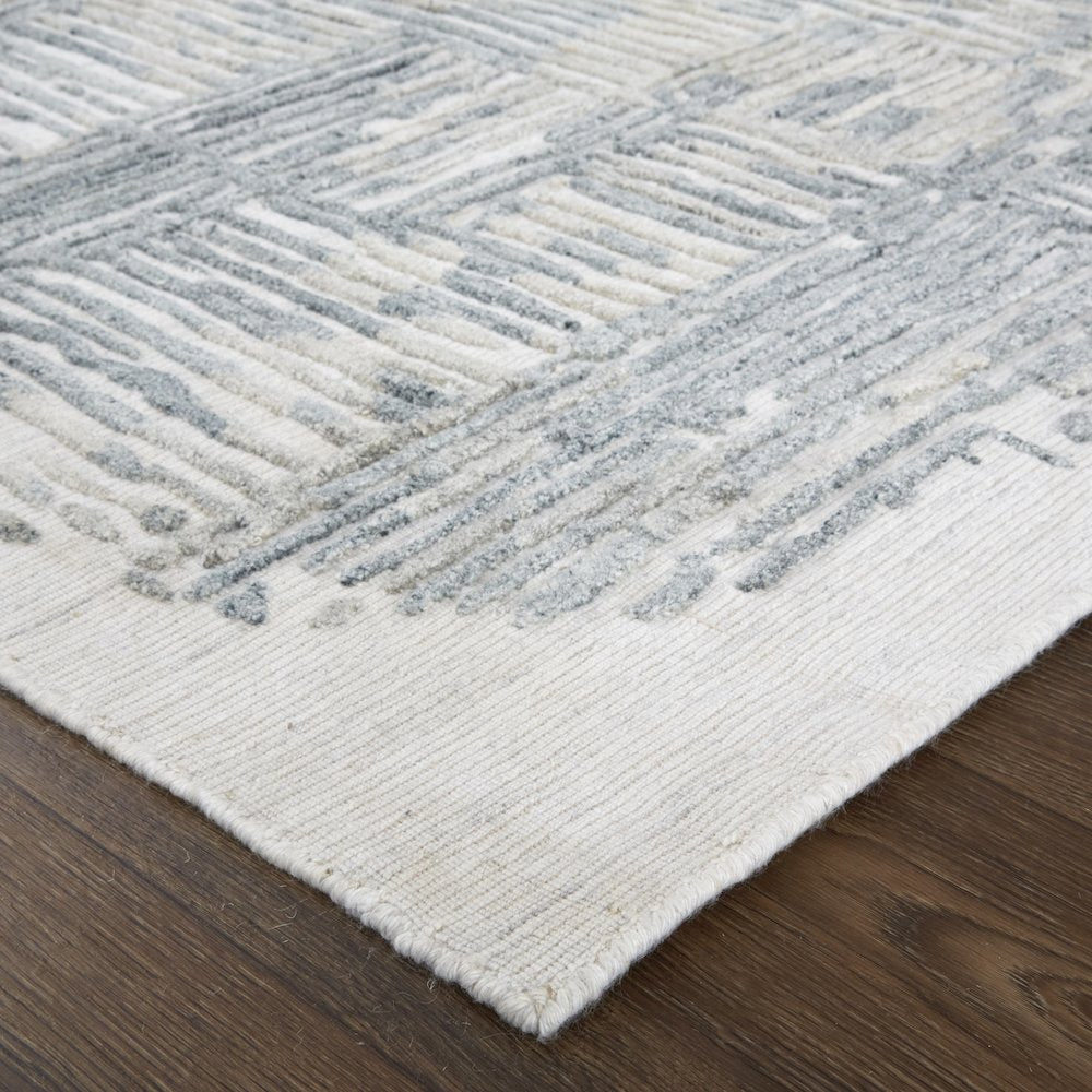 Elias Modern Abstract, Green/Blue/Ivory, 2' x 3' Accent Rug