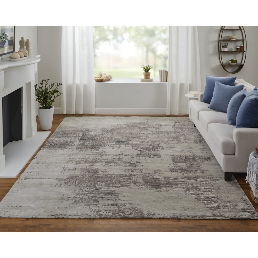 Zarah Modern Abstract, Brown/Tan/Black, 3'-6" x 5'-6" Accent Rug