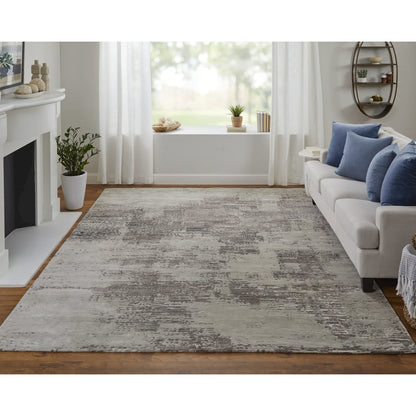 Zarah Modern Abstract, Brown/Tan/Black, 3'-6" x 5'-6" Accent Rug