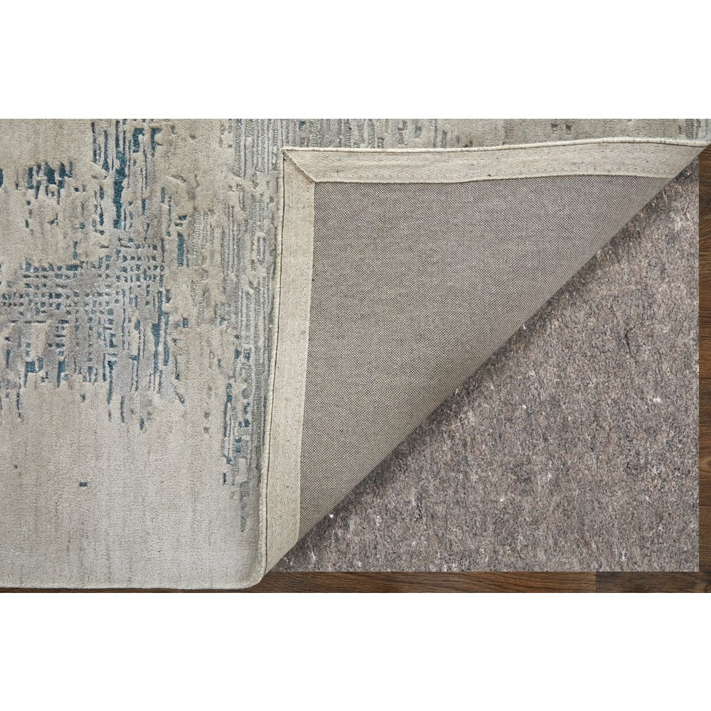 Zarah Modern Abstract, Gray/Taupe/Blue, 2' x 3' Accent Rug