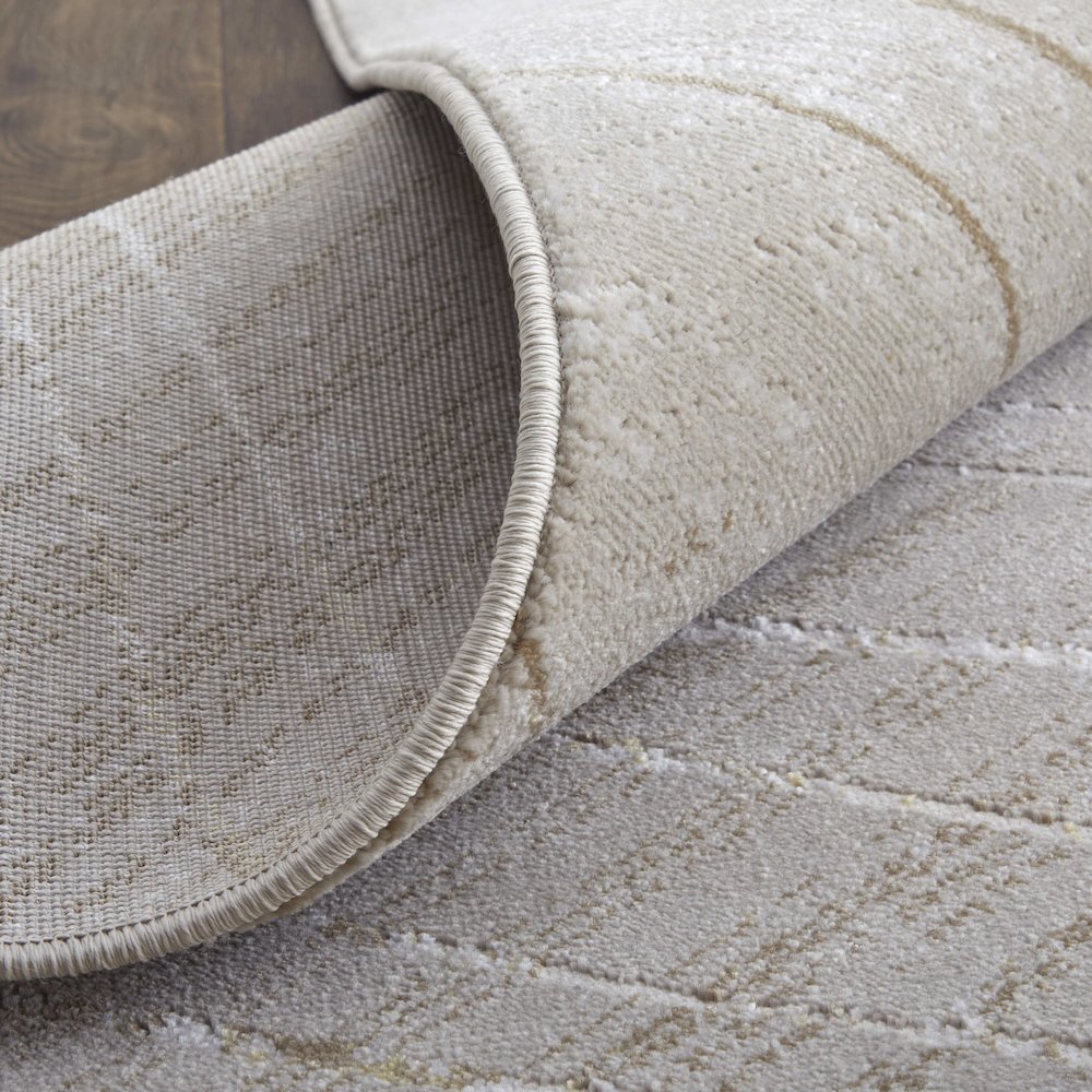 Waldor Modern Abstract, Taupe/Brown/Silver, 8' x 11' Area Rug