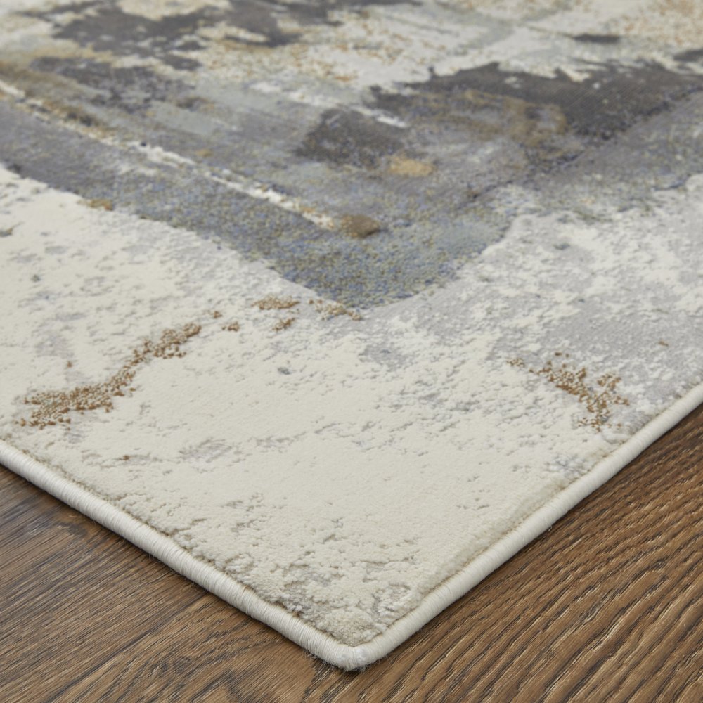 Clio Modern Watercolor, Brown/Gray/Black, 9' x 12' Area Rug