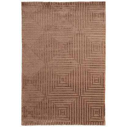 Channels Modern Geometric, Orange/Brown, 7'-9" x 9'-9" Area Rug