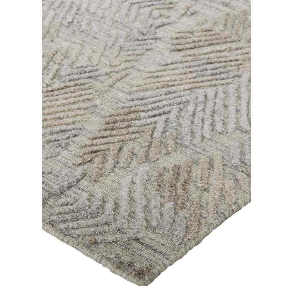 Elias Abstract Chevron Accent Rug, Oyster Gray/Taos Taupe, 3ft-6in x 5ft-6in, ELS6718FGRYBRNC50