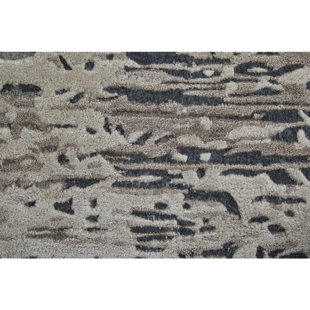 Zarah Modern Abstract, Brown/Tan/Black, 3'-6" x 5'-6" Accent Rug