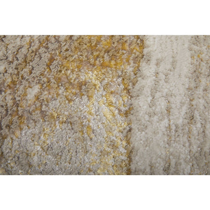 Aura Modern Abstract, Ivory/Taupe/Gold, 1'-8" x 2'-10" Accent Rug