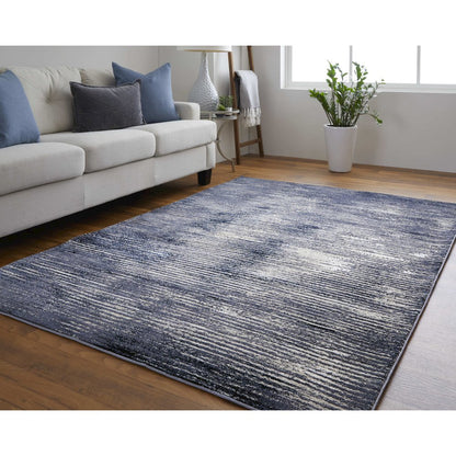 Indio Modern Gradient & Ombre, Blue/Gray/Ivory, 2'-10" x 7'-10" Runner