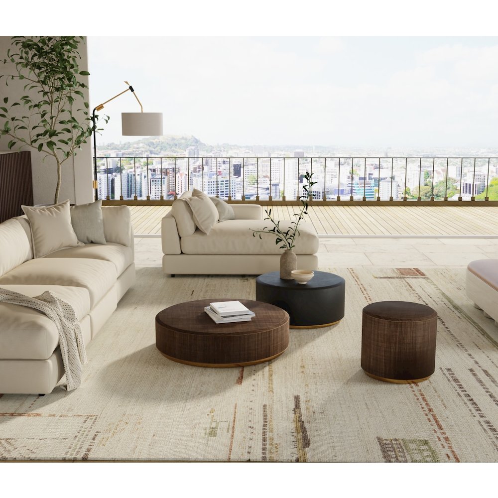 Kasbah Modern Abstract, Tan/Red/Green, 9'-6" x 13'-6" Area Rug