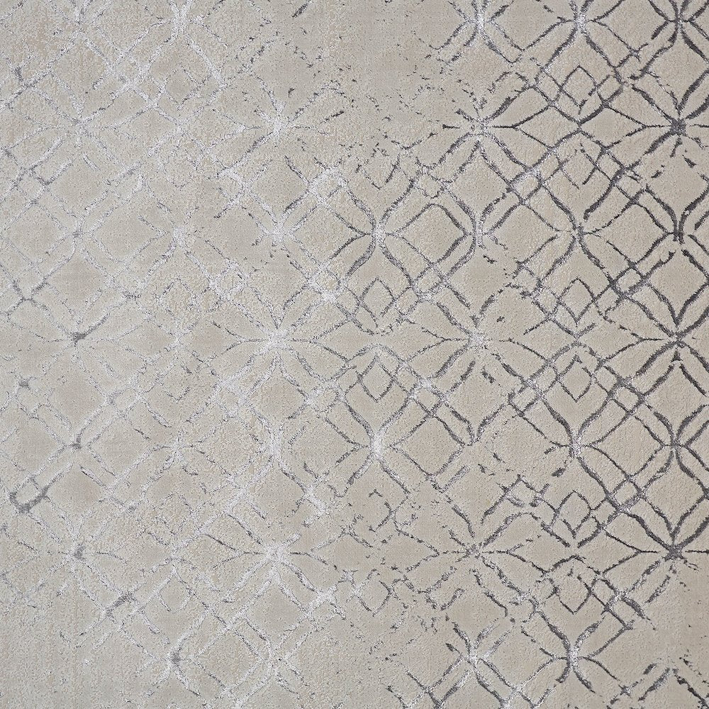 Micah Modern Distressed, Silver/Gray/White, 13' x 20' Area Rug