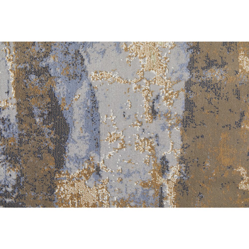Clio Modern Abstract, Brown/Blue/Ivory, 12' x 15' Area Rug