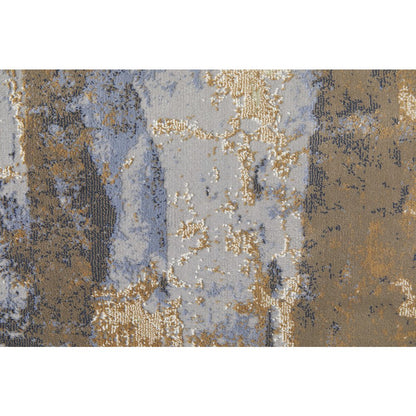 Clio Modern Abstract, Brown/Blue/Ivory, 12' x 15' Area Rug