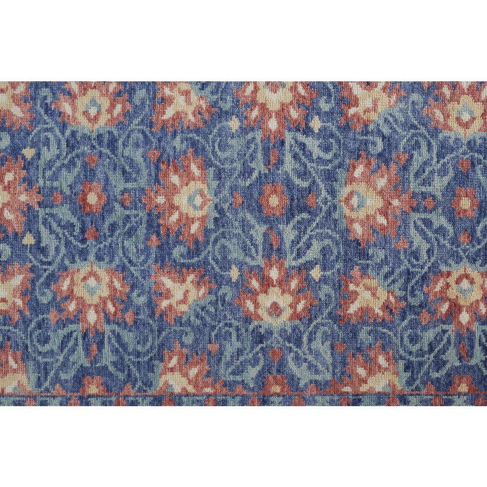 Beall Luxury Wool Rug, Ornamental Floral, Blue, 8ft-6in x 11ft-6in Area Rug, BEA6713FBLU000G50