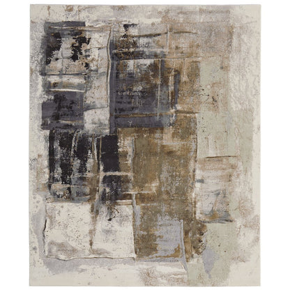 Clio Modern Watercolor, Brown/Gray/Black, 9' x 12' Area Rug