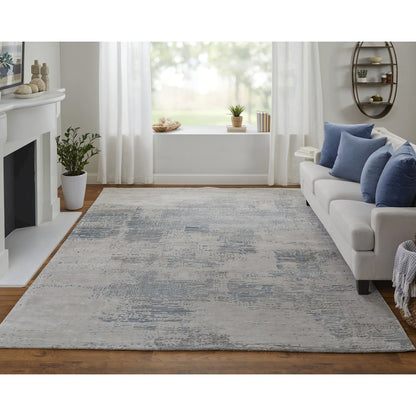 Zarah Modern Abstract, Gray/Taupe/Blue, 2' x 3' Accent Rug