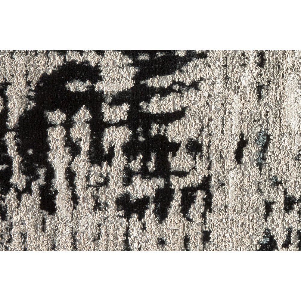 Micah Modern Abstract, Black/White/Gray, 12' x 15' Area Rug