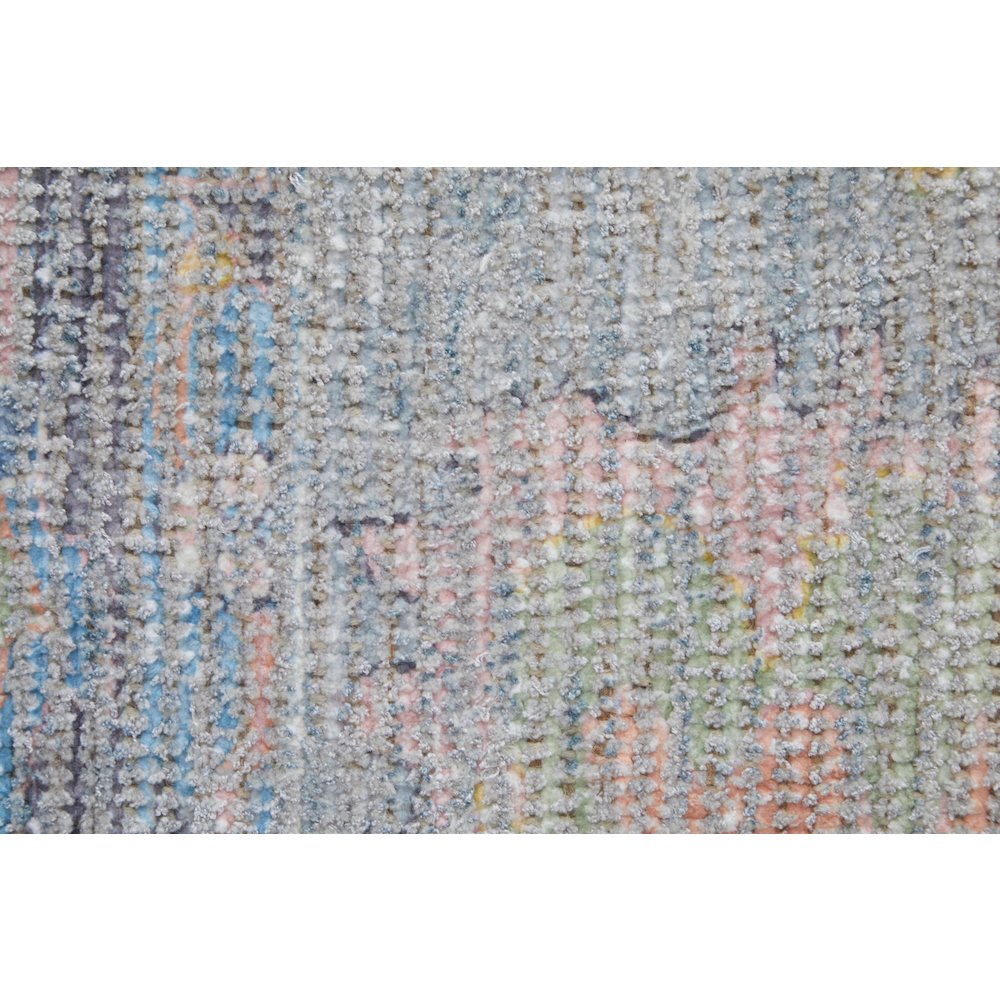 Transitional Floral & Botanical, Blue/Yellow/Orange, 3'-6" x 5'-6" Accent Rug