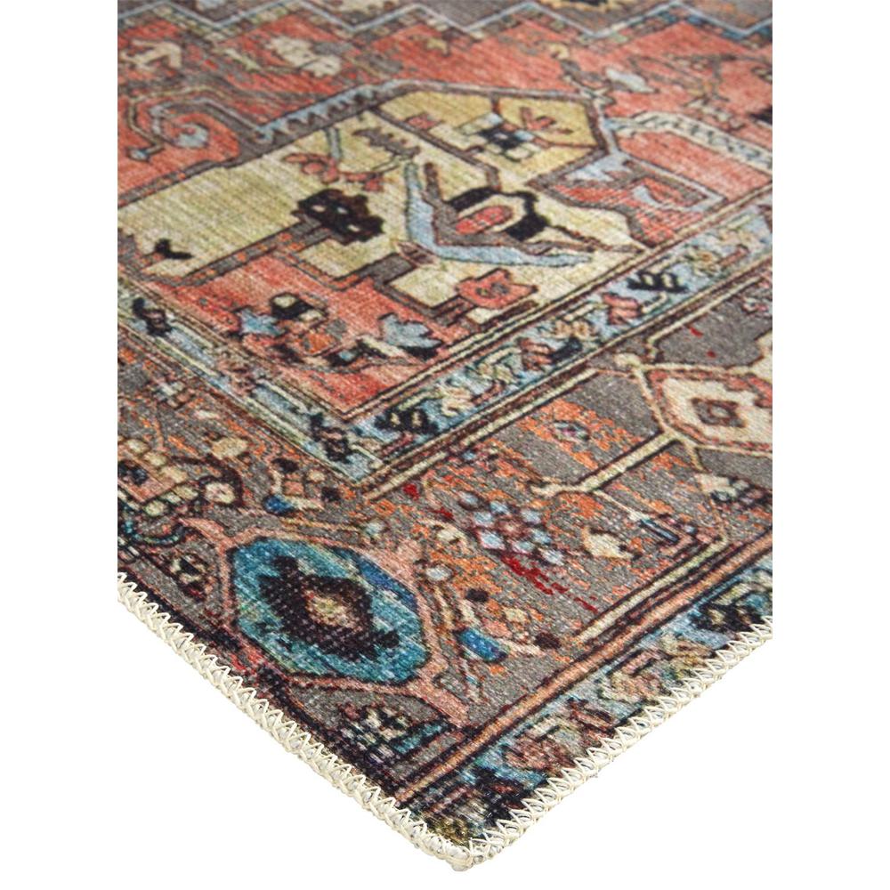 Percy Vintage Medallion Rug, Pink Clay/Warm Gray, 5ft-3in x 7ft-6in Area Rug, PRC39AJFGRYMLTE76