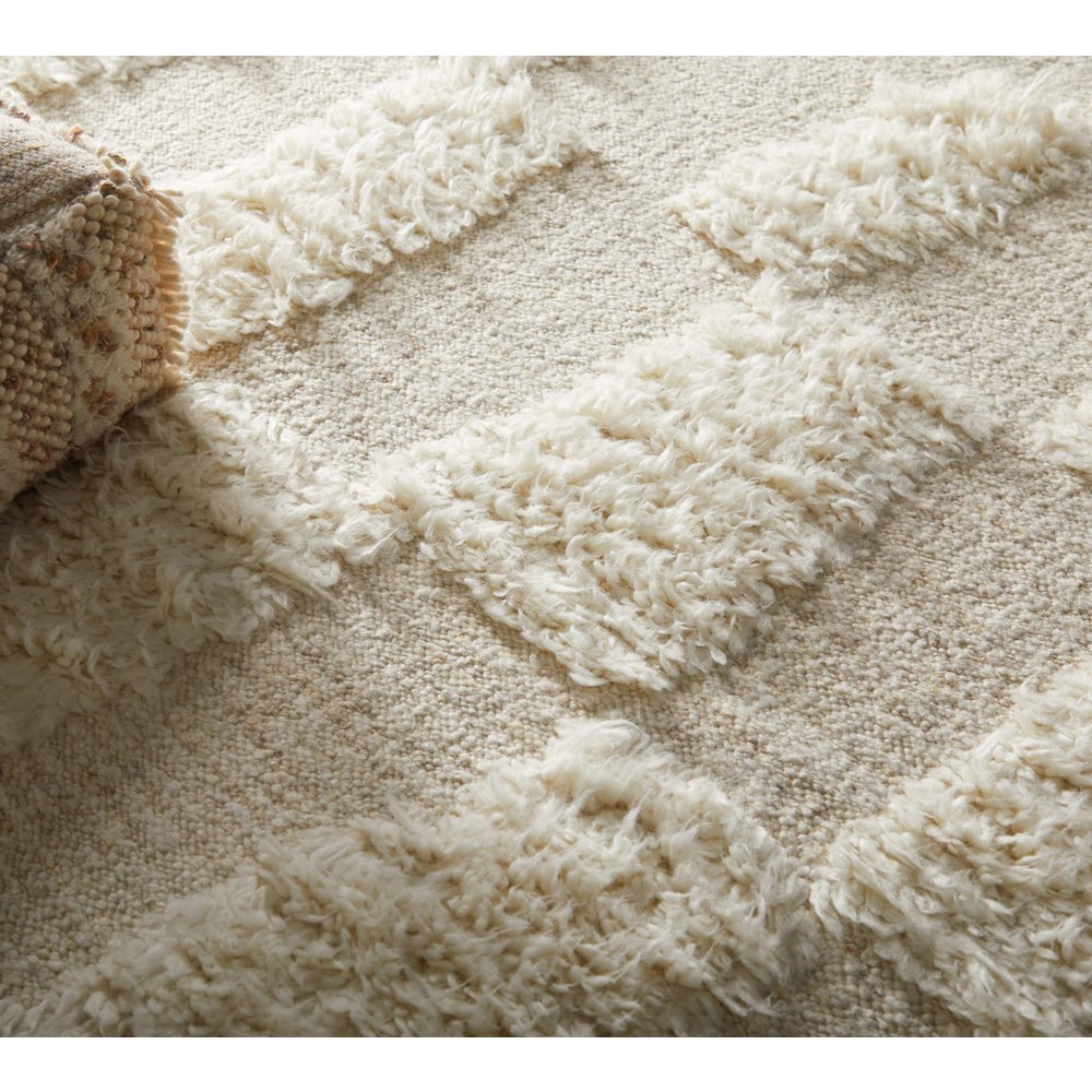 Ashby Transitional Geometric, Ivory, 5'-6" x 8'-6" Area Rug