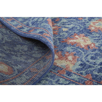 Beall Luxury Wool Rug, Ornamental Floral, Blue, 8ft-6in x 11ft-6in Area Rug, BEA6713FBLU000G50