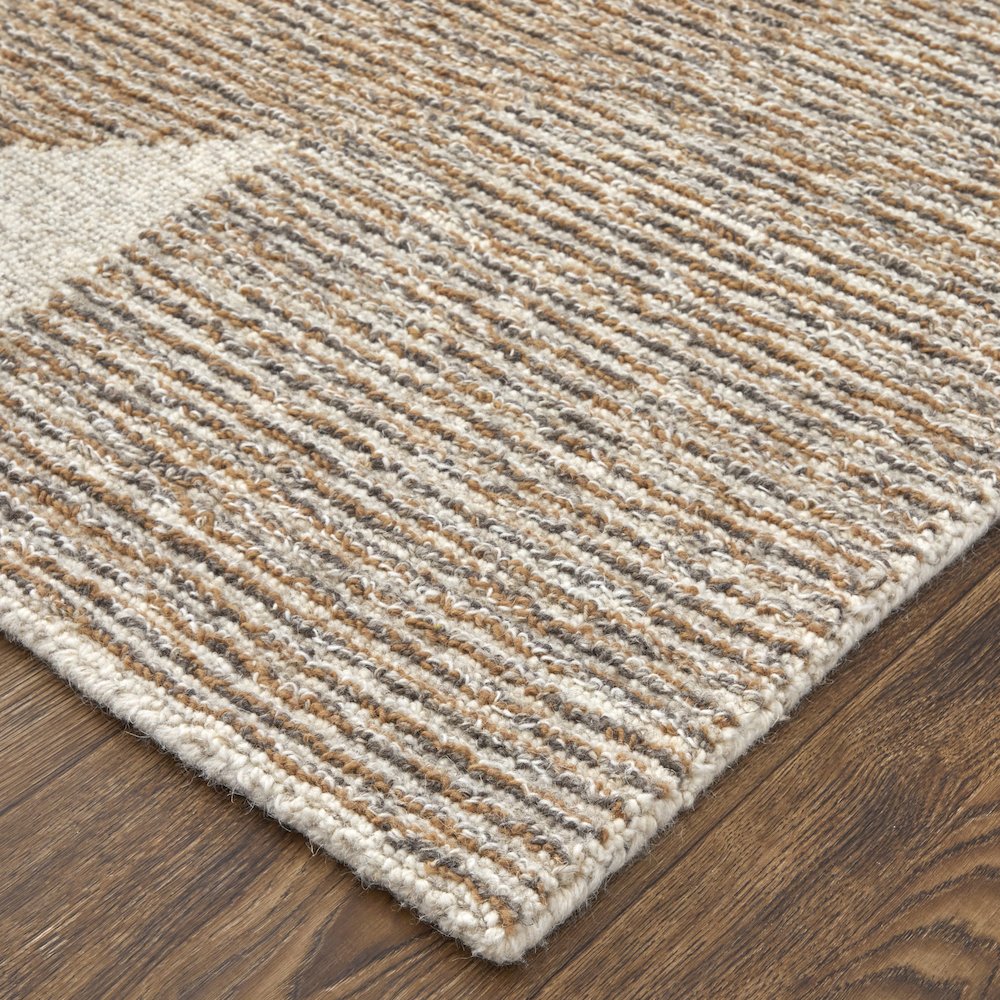 Pollock Modern Watercolor, Brown/Tan/Ivory, 10' x 14' Area Rug