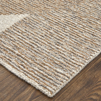 Pollock Modern Watercolor, Brown/Tan/Ivory, 10' x 14' Area Rug