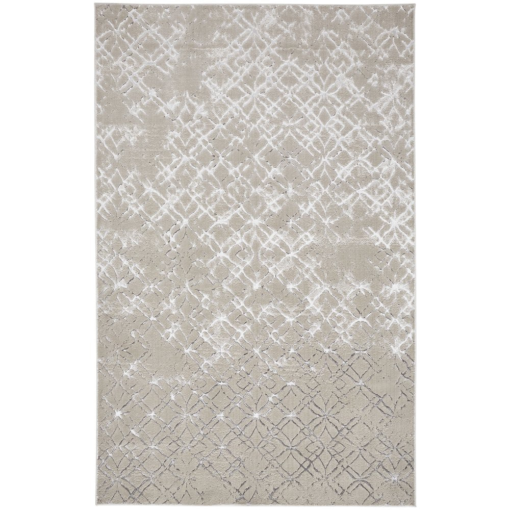 Micah Modern Distressed, Silver/Gray/White, 13' x 20' Area Rug