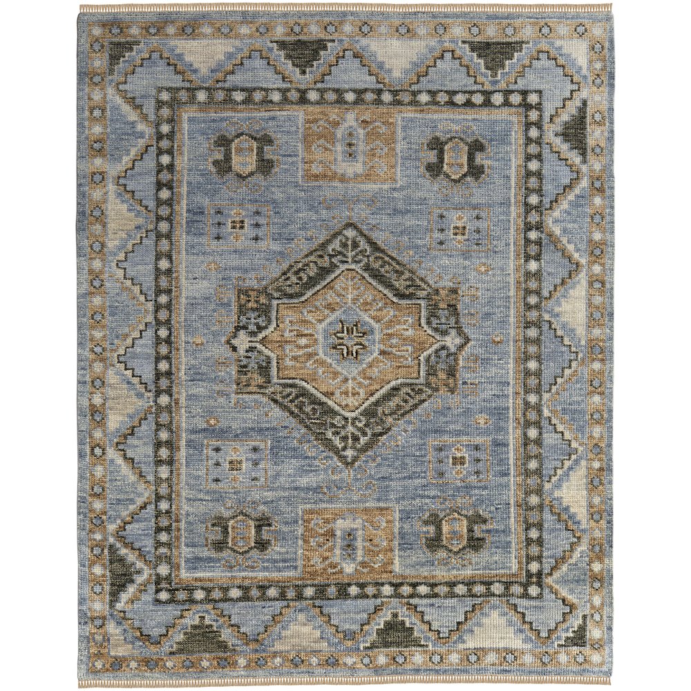 Fillmore Traditional Medallion, Blue/Green, 9' x 12' Area Rug