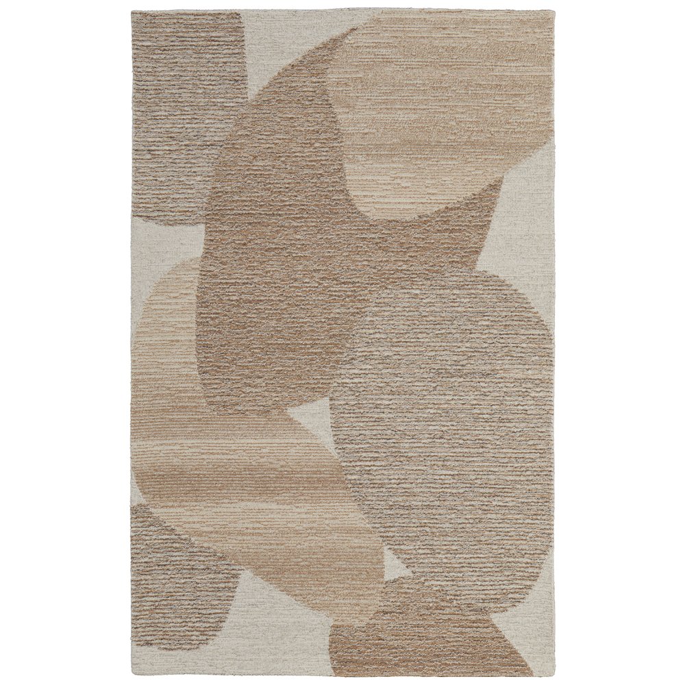 Pollock Modern Watercolor, Brown/Tan/Ivory, 10' x 14' Area Rug