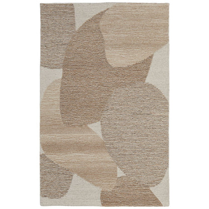 Pollock Modern Watercolor, Brown/Tan/Ivory, 10' x 14' Area Rug