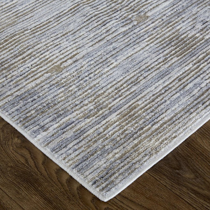 Laina Transitional Distressed, Taupe/Silver/Tan, 3' x 5' Accent Rug