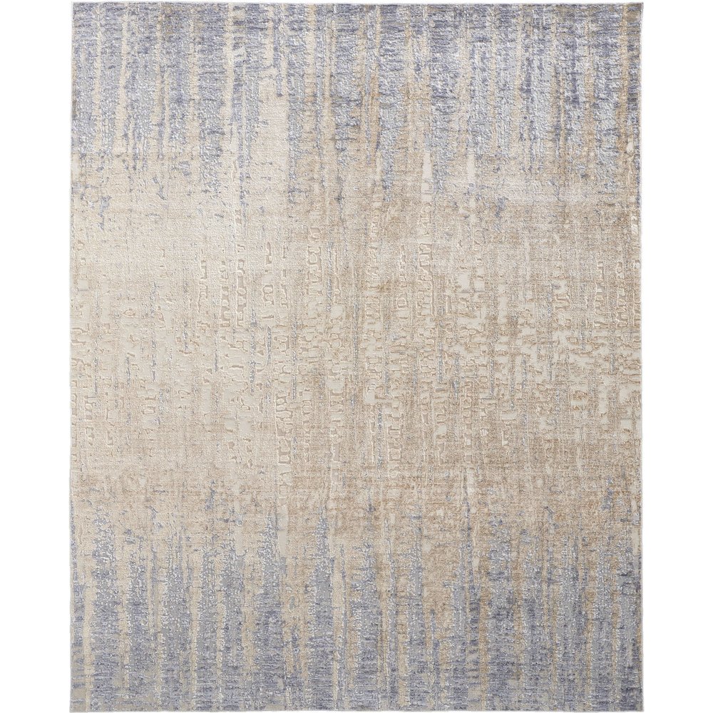 Laina Transitional Gradient & Ombre, Tan/Brown/Blue, 2' x 3' Accent Rug