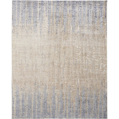Laina Transitional Gradient & Ombre, Tan/Brown/Blue, 2' x 3' Accent Rug