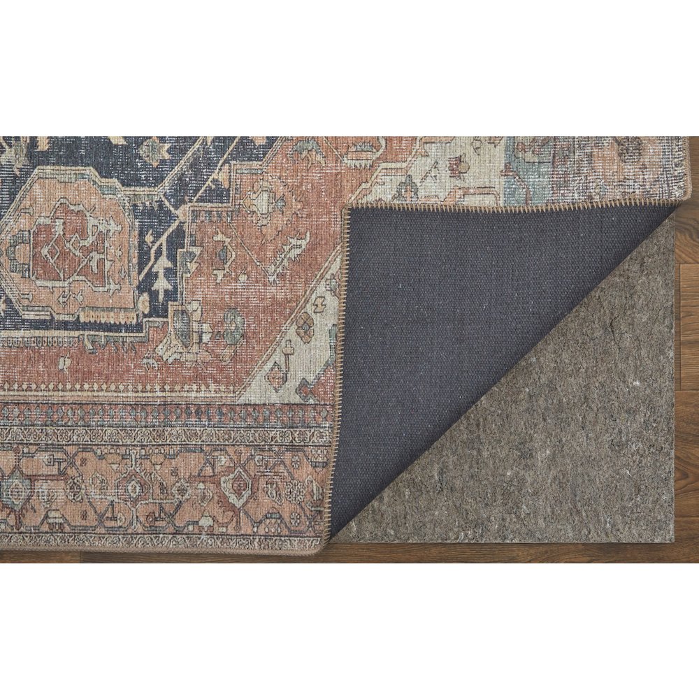 Percy Vintage Medallion Rug, Pink Clay/Charcoal Gray, 7ft-10in x 9ft-10in, PRC39ALFBRNRSTF71