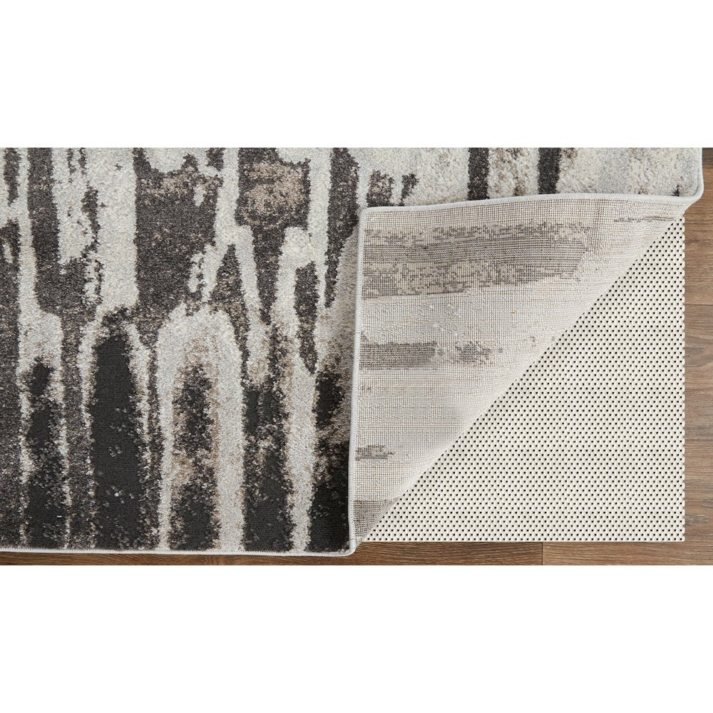 Vancouver Modern Abstract, Ivory/Brown/Gray, 10' x 14' Area Rug