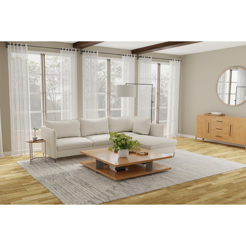 Brighton Modern Abstract, Ivory/Taupe/Silver, 2' x 3' Accent Rug