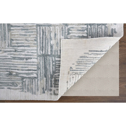 Elias Modern Abstract, Green/Blue/Ivory, 5' x 8' Area Rug
