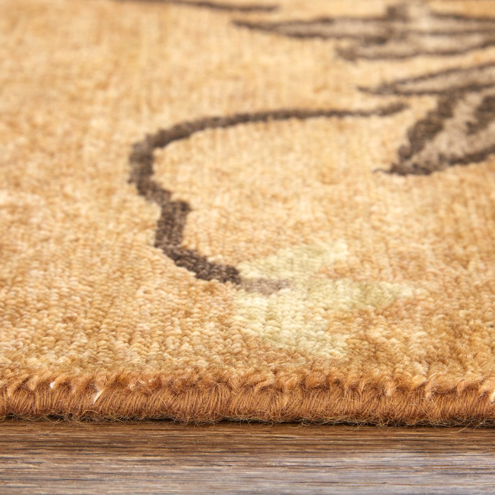 Cordonnet Transitional Floral & Botanical, Brown/Orange, 5'-6" x 8'-6" Area Rug