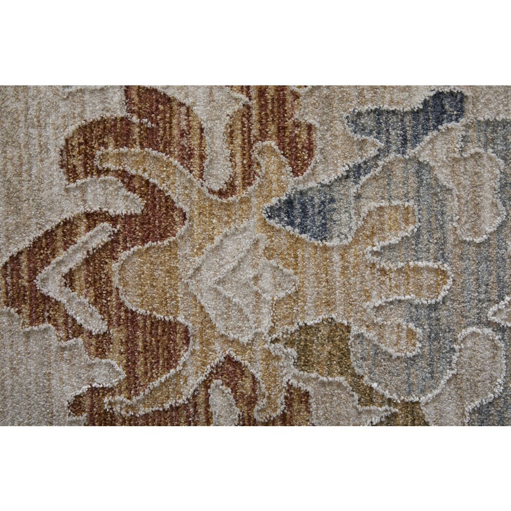Pasha Transitional Floral & Botanical, Ivory/Blue/Gold, 7'-10" x 10'-3" Area Rug