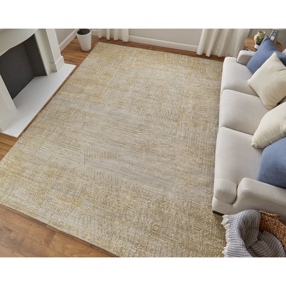 Eastfield Modern Abstract, Yellow/Ivory/Gold, 8' x 10' Area Rug