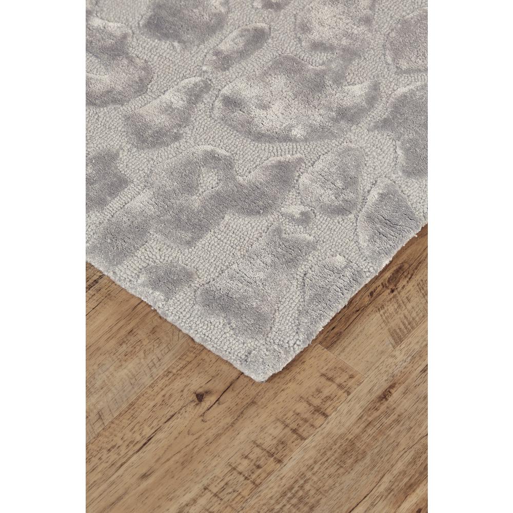 Mali Lustrous Tufted Abstract Rug, Silver Gray, 8ft x 11ft Area Rug, 7178629FALL000G99