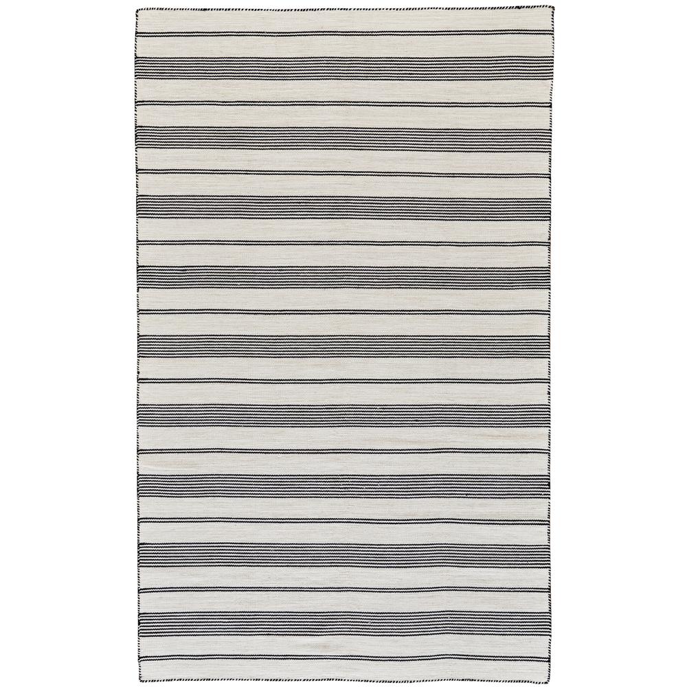 Duprine Eco-Friendly PET Rug, Outdoor, Black/White, 8ft x 11ft Area Rug, 7220560FBLK000G99