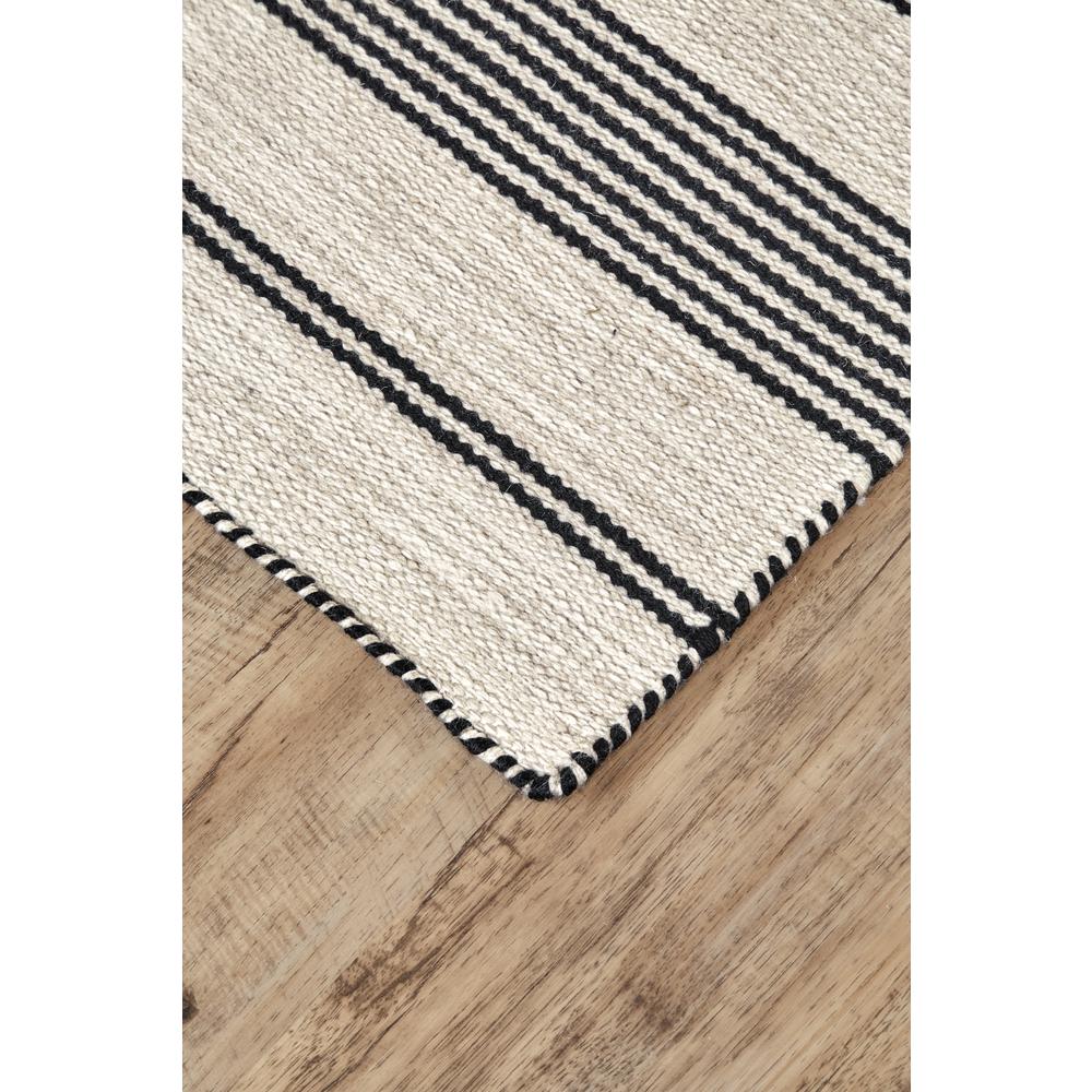 Duprine Eco-Friendly PET Rug, Outdoor, Black/White, 8ft x 11ft Area Rug, 7220560FBLK000G99