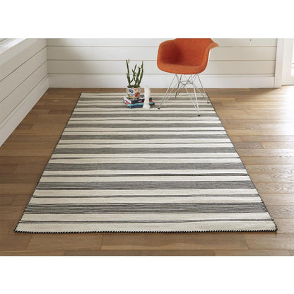 Duprine Eco-Friendly PET Rug, Outdoor, Black/White, 8ft x 11ft Area Rug, 7220560FBLK000G99