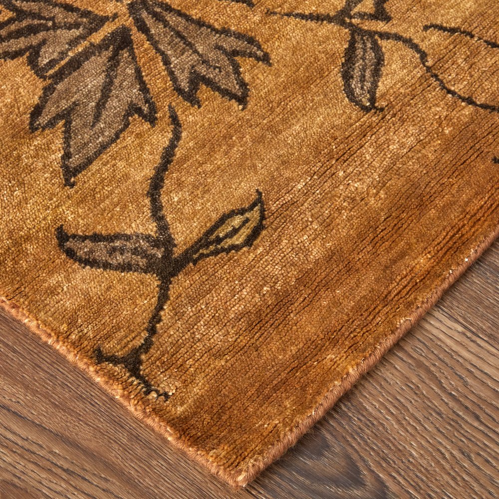 Cordonnet Transitional Floral & Botanical, Brown/Orange, 5'-6" x 8'-6" Area Rug