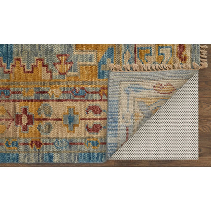 Fillmore Traditional Geometric, Blue/Yellow/Red, 3' x 5' Accent Rug