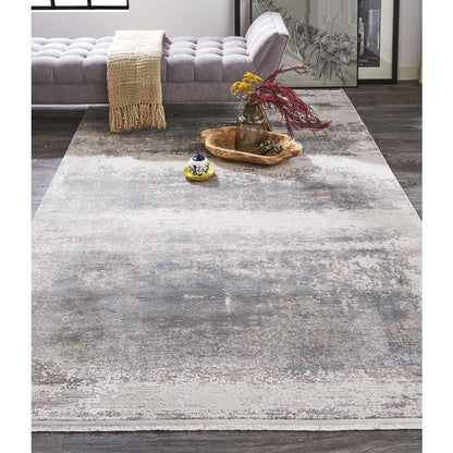 Cadiz Gradient Luster Rug, Silver Gray, 4ft - 10in x 7ft - 10in Area Rug, 8663888FLGY000E30