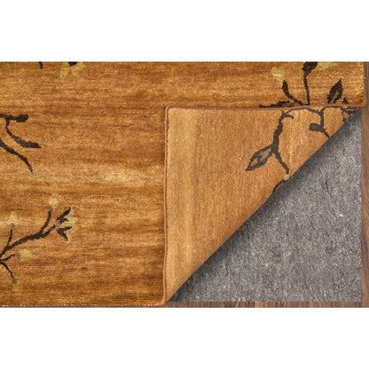 Cordonnet Transitional Floral & Botanical, Brown/Orange, 5'-6" x 8'-6" Area Rug