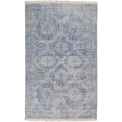 Caldwell Vintage Space Dyed Wool Rug, Classic Blue/Beige, 5ft x 7ft - 6in Area Rug, 8798804FBLU000E70