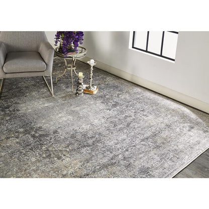 Sarrant Vintage Space-Dyed Rug, Stone Gray, 5ft x 7ft - 2in Area Rug, 9193964FSTN000E83